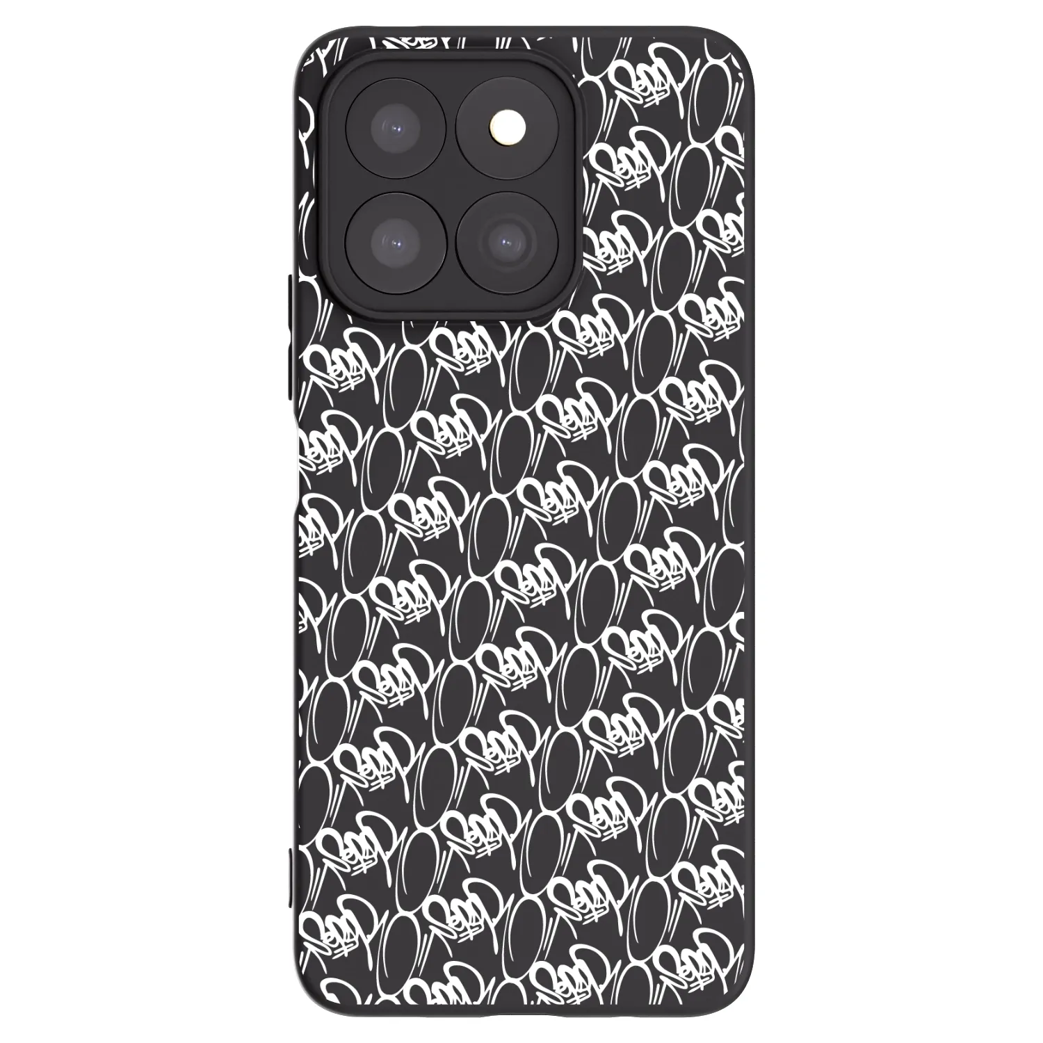 Picasee silikónový čierny obal pre Honor X8c - Separ - White On Black 2