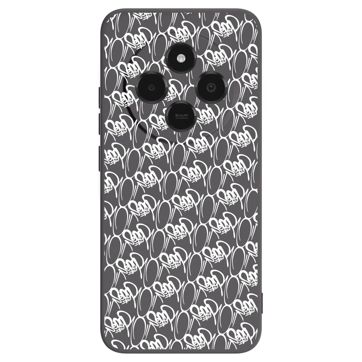 Picasee silikónový čierny obal pre Xiaomi Poco C75 - Separ - White On Black 2
