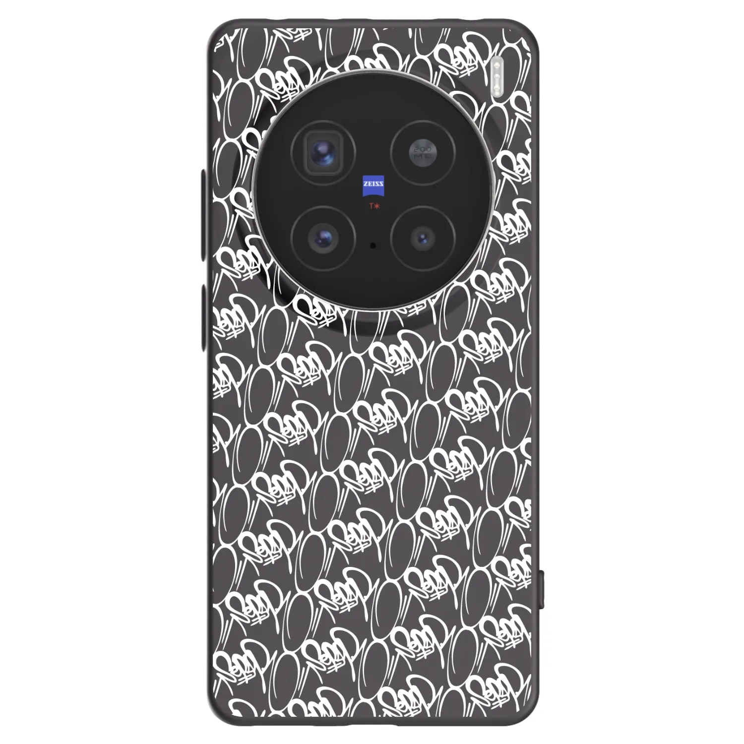 Picasee silikónový čierny obal pre Vivo X200 Pro - Separ - White On Black 2