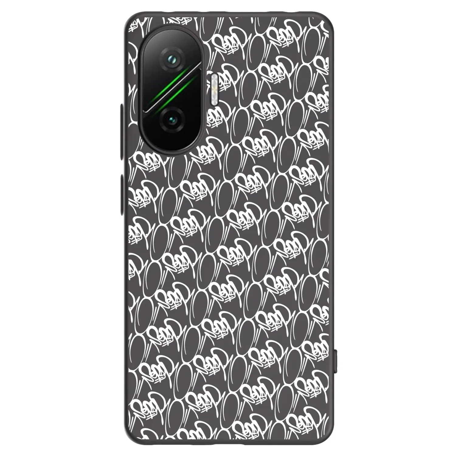 Silikónový čierny obal pre Xiaomi Poco F7 Pro 5G - Separ - White On Black 2