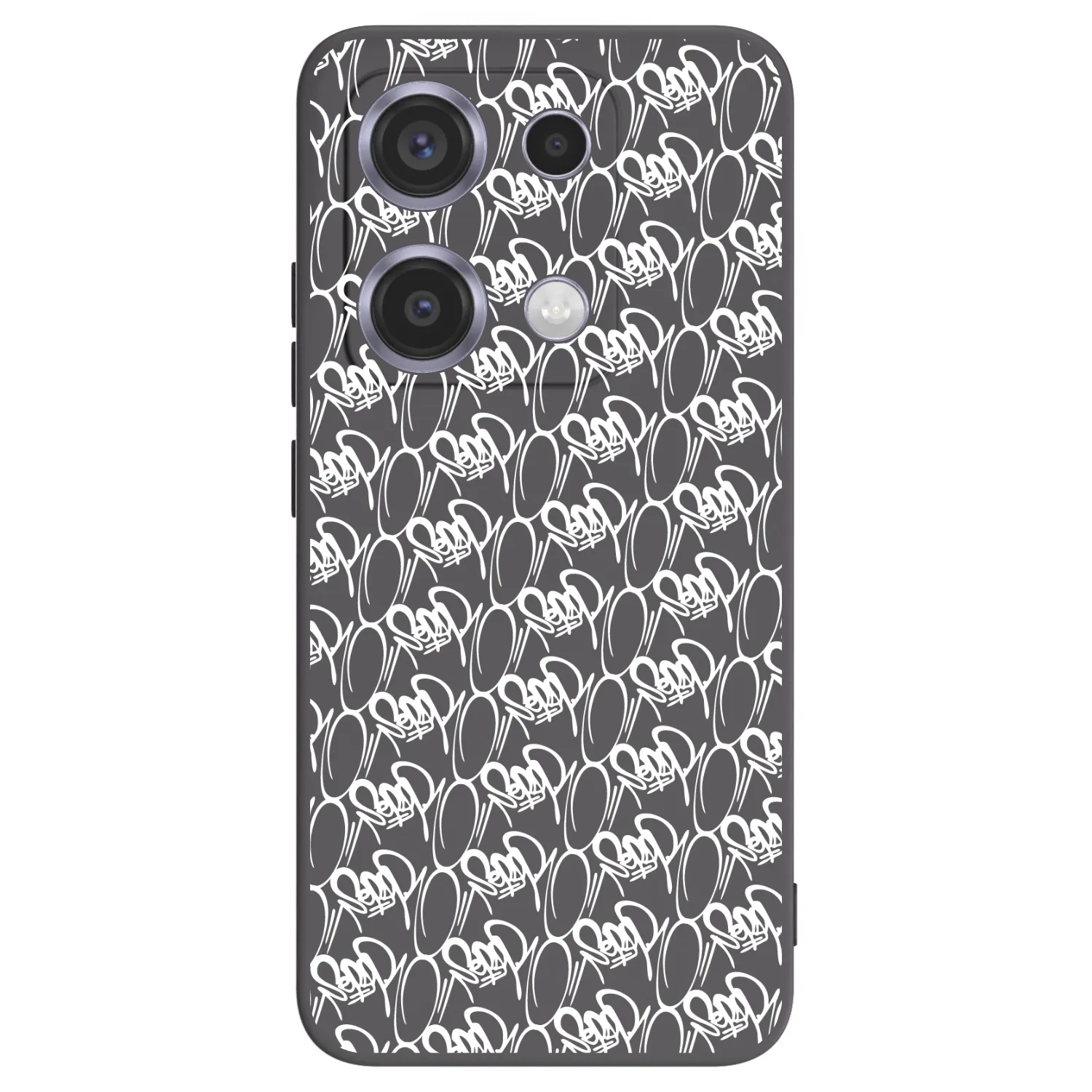 Silikónový čierny obal pre Xiaomi Redmi Note 14S - Separ - White On Black 2