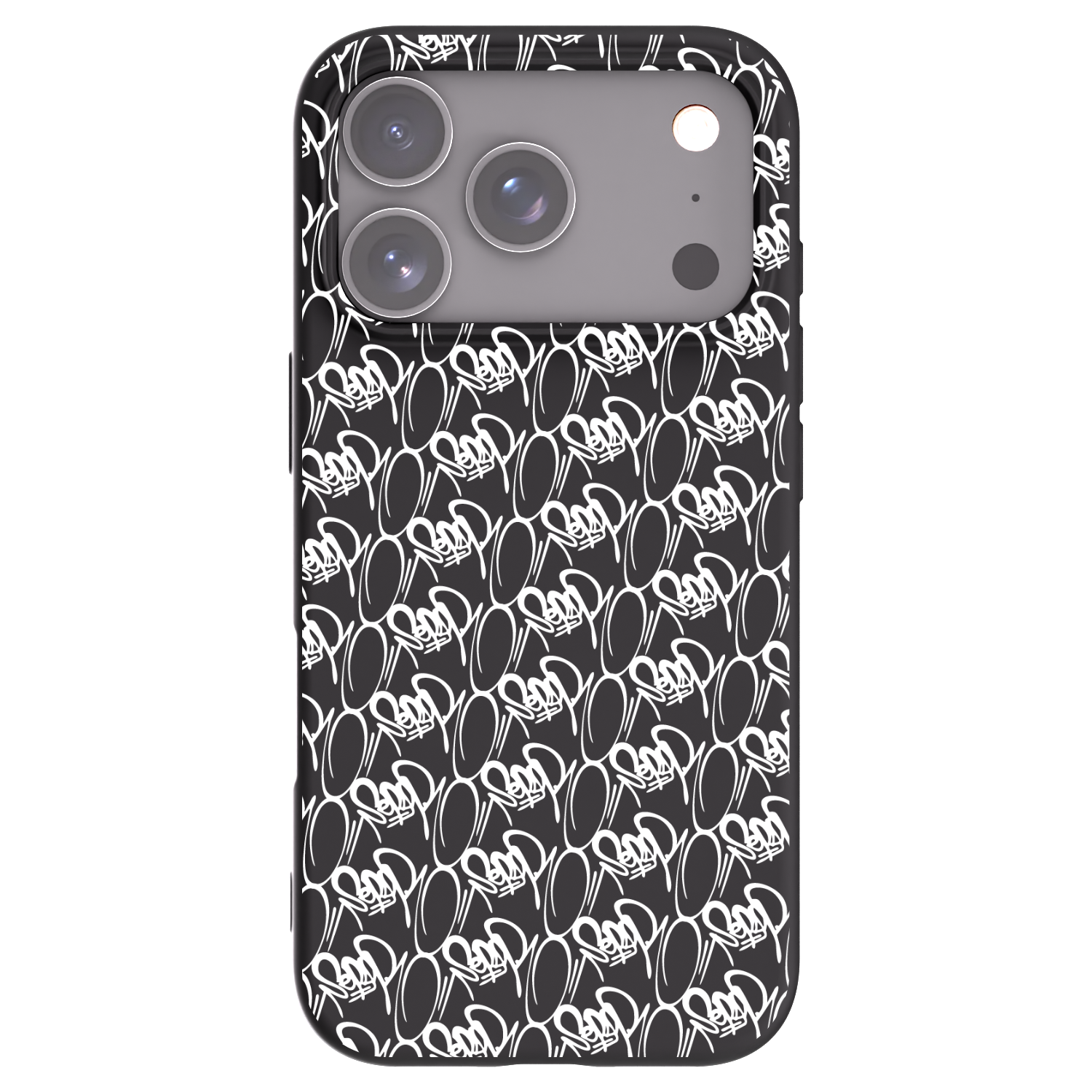 Picasee silikónový čierny obal pre Apple iPhone 17 Pro - Separ - White On Black 2