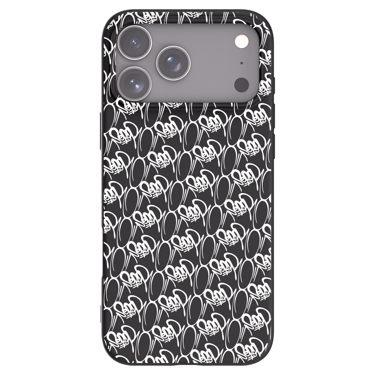 Picasee silikónový čierny obal pre Apple iPhone 17 Pro Max - Separ - White On Black 2