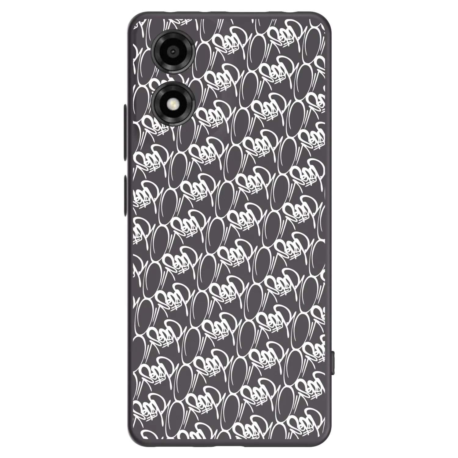 Picasee silikónový čierny obal pre Motorola Moto E14 - Separ - White On Black 2