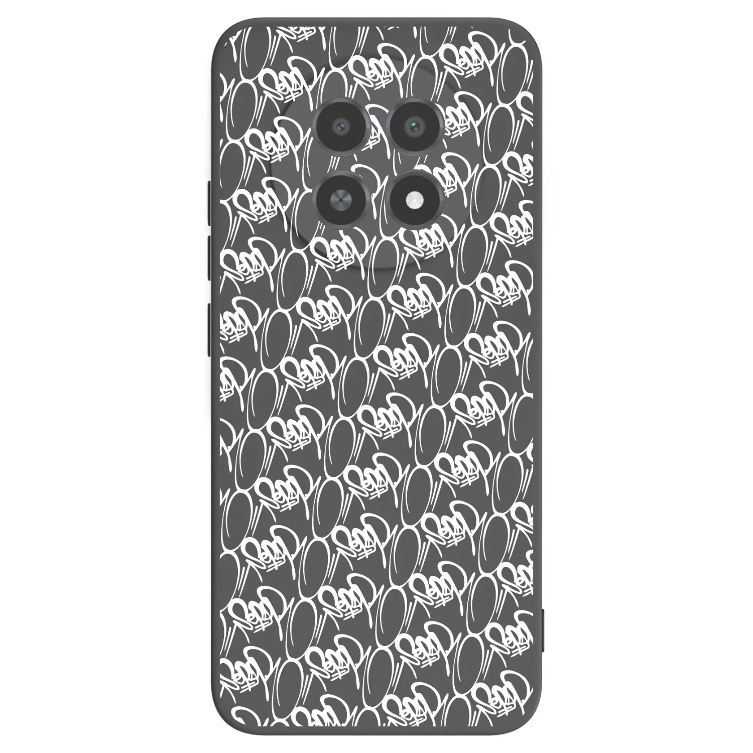 Picasee silikónový čierny obal pre Realme 12X - Separ - White On Black 2