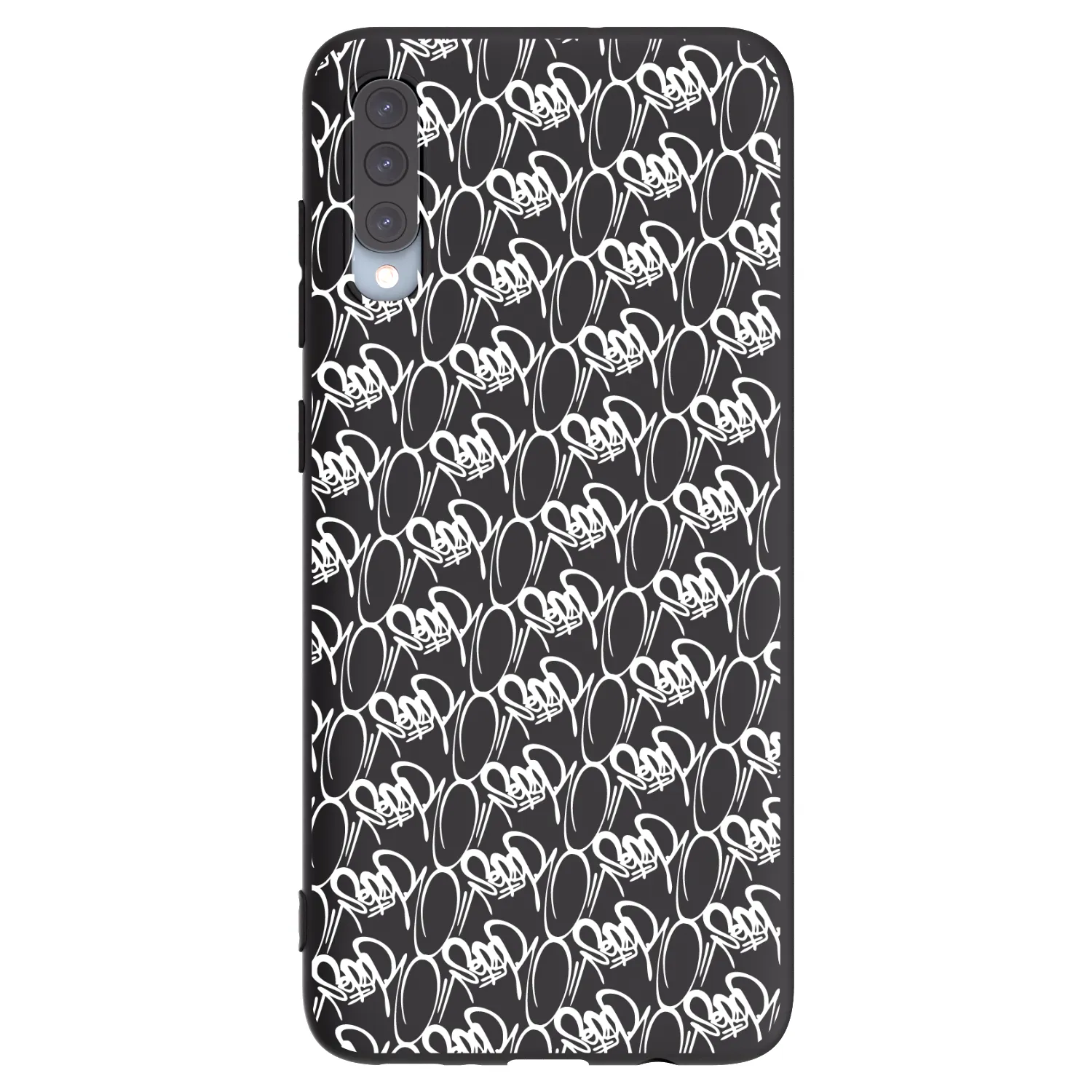 Picasee silikónový čierny obal pre Samsung Galaxy A70 A705F - Separ - White On Black 2