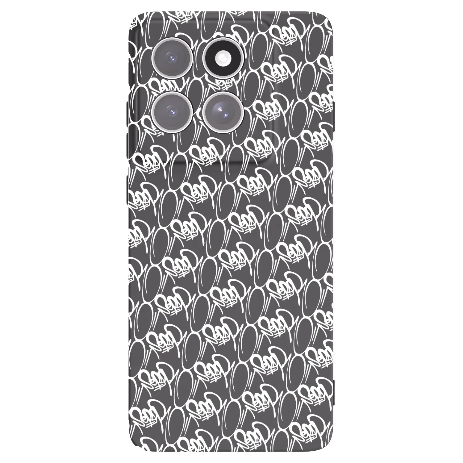 Picasee silikónový čierny obal pre Motorola Edge 60 Pro - Separ - White On Black 2