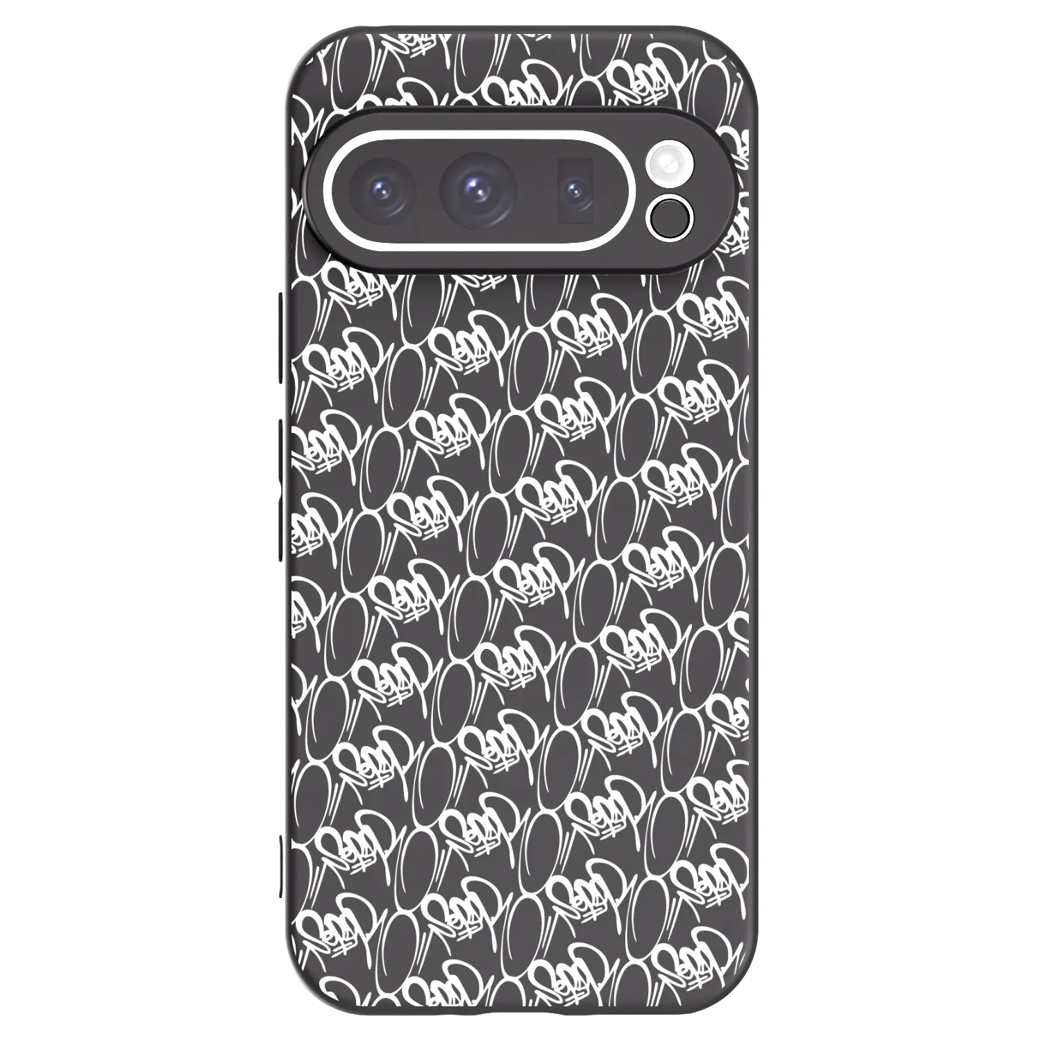 Picasee silikónový čierny obal pre Google Pixel 9 Pro XL - Separ - White On Black 2