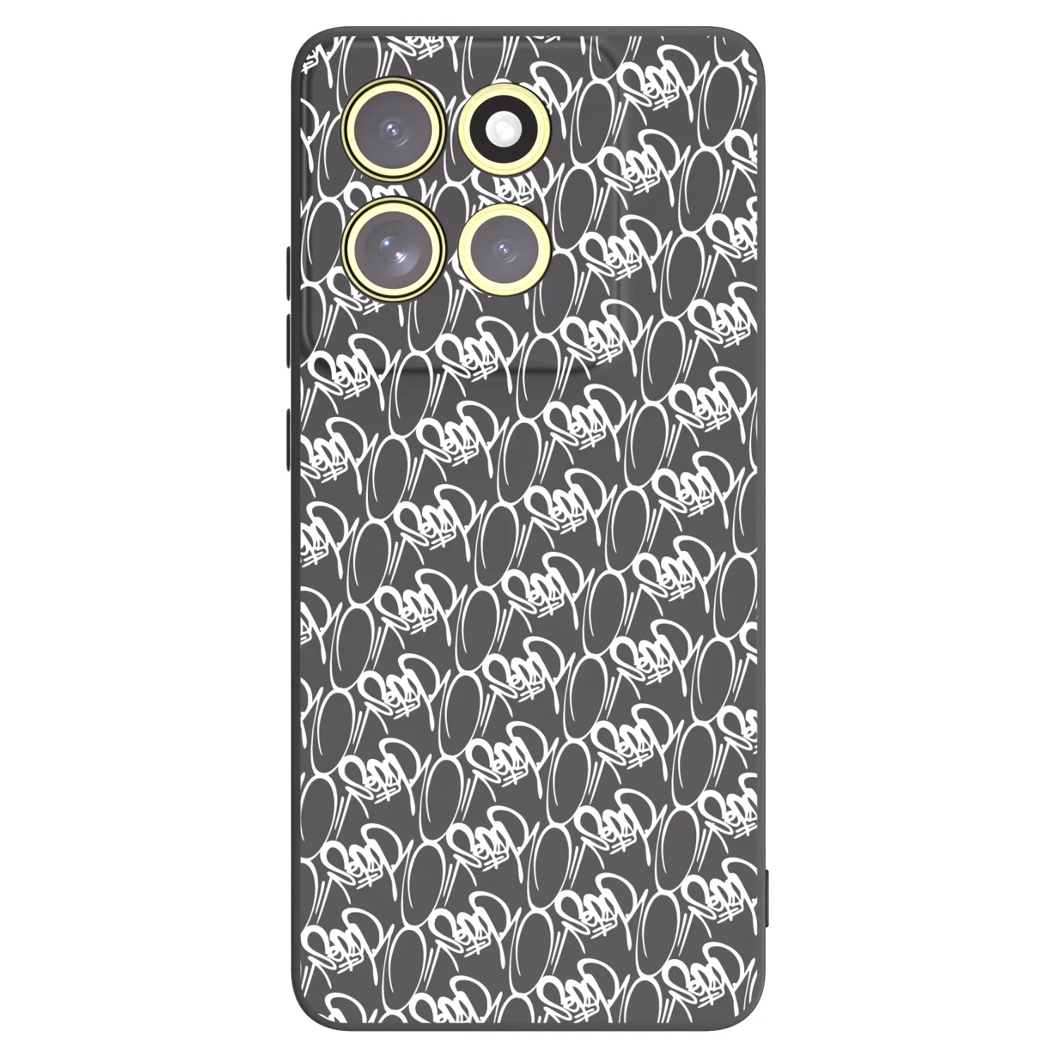 Picasee silikónový čierny obal pre Motorola Moto G86 5G - Separ - White On Black 2
