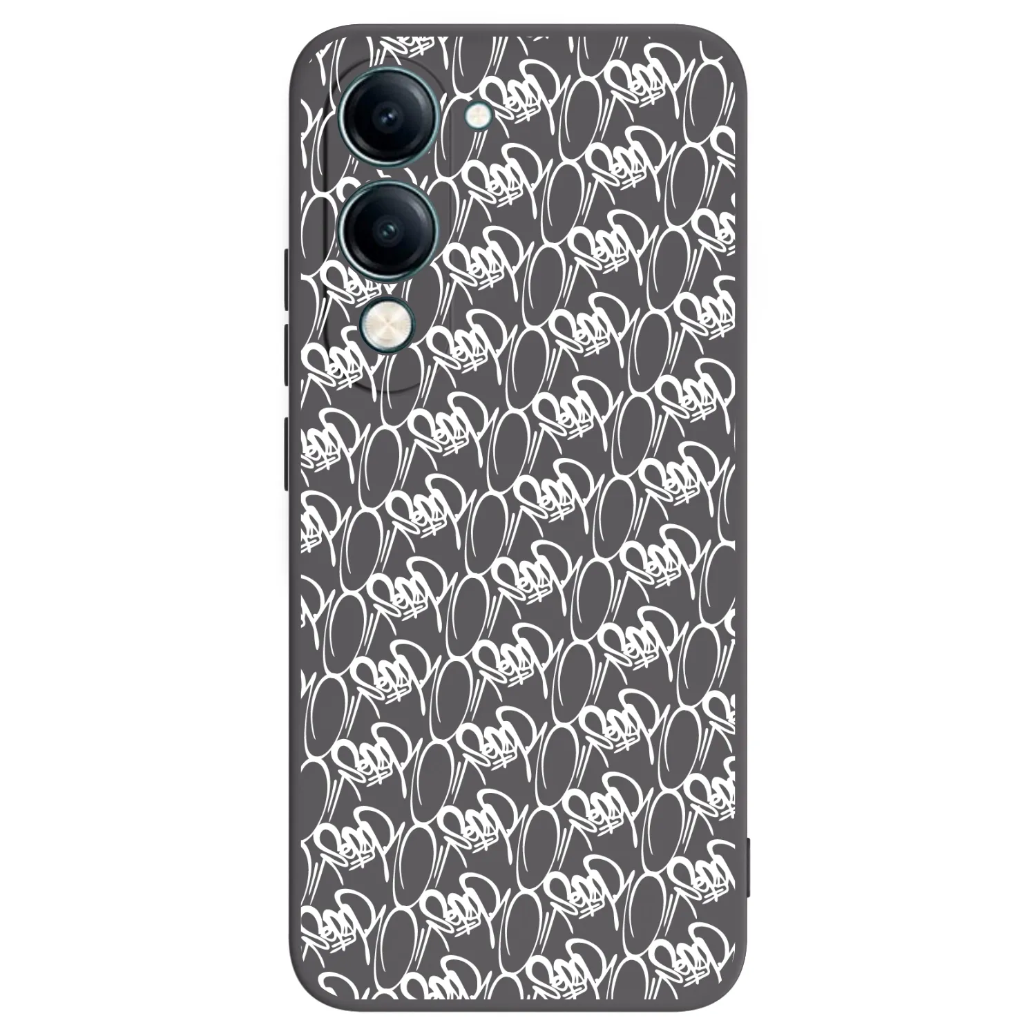 Picasee silikónový čierny obal pre Vivo Y29s 5G - Separ - White On Black 2