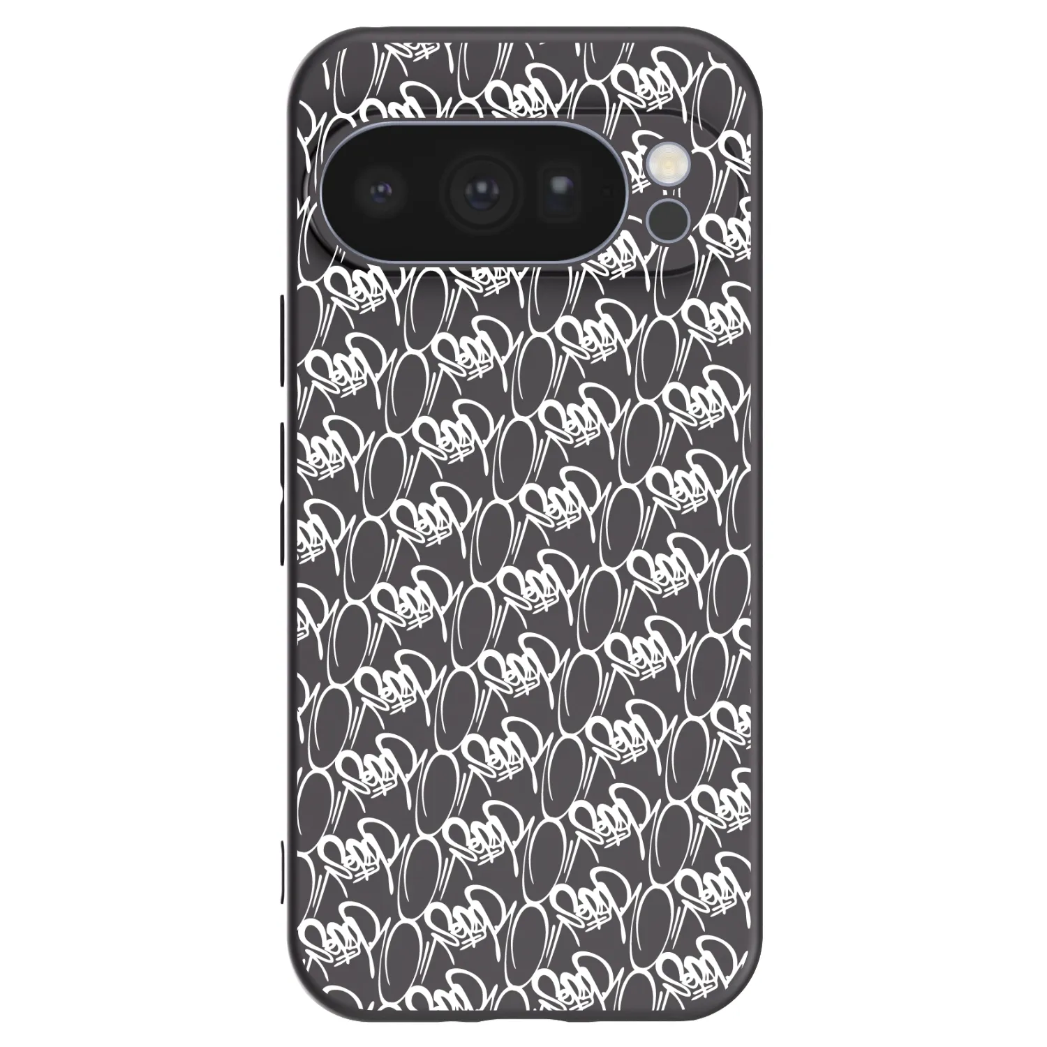 Picasee silikónový čierny obal pre Google Pixel 10 Pro - Separ - White On Black 2