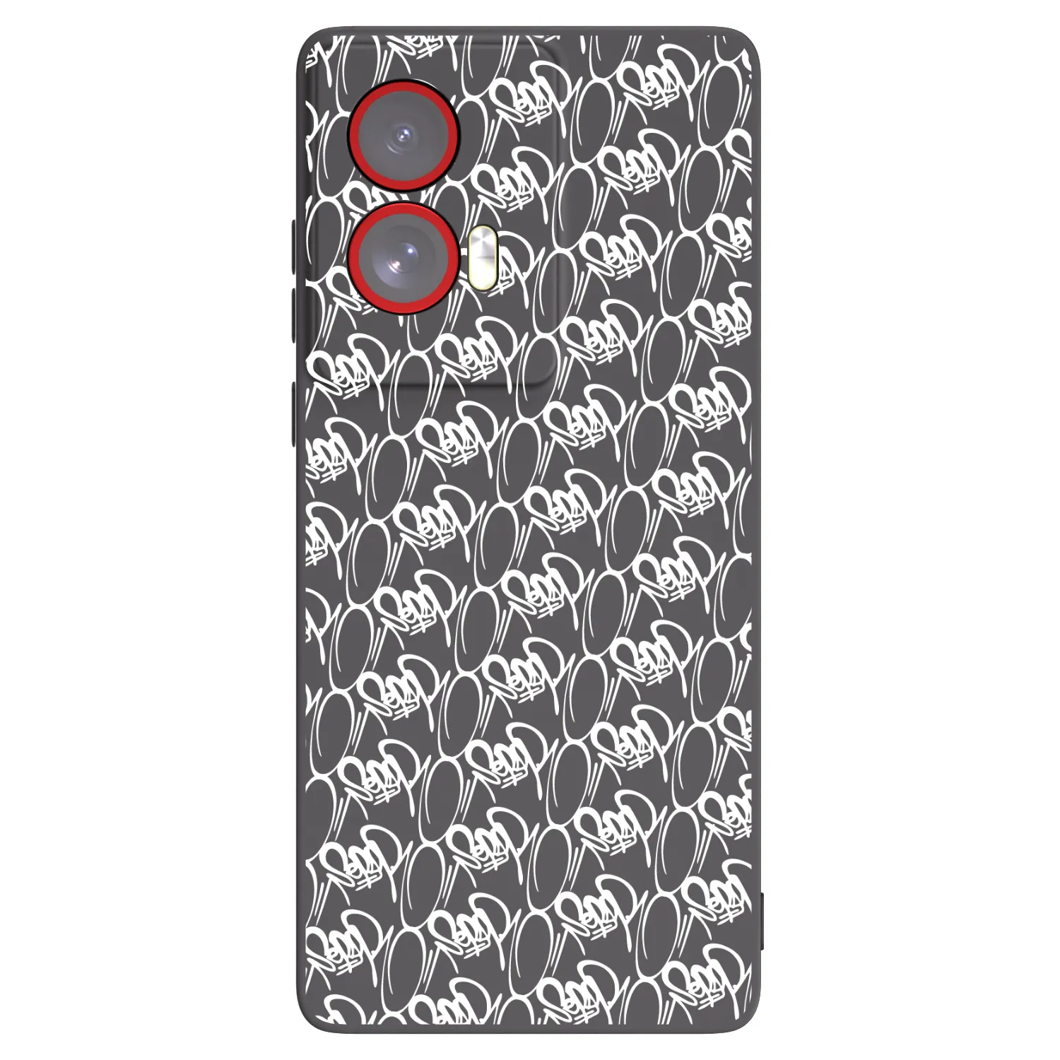 Silikónový čierny obal pre Motorola Edge 50 Fusion - Separ - White On Black 2
