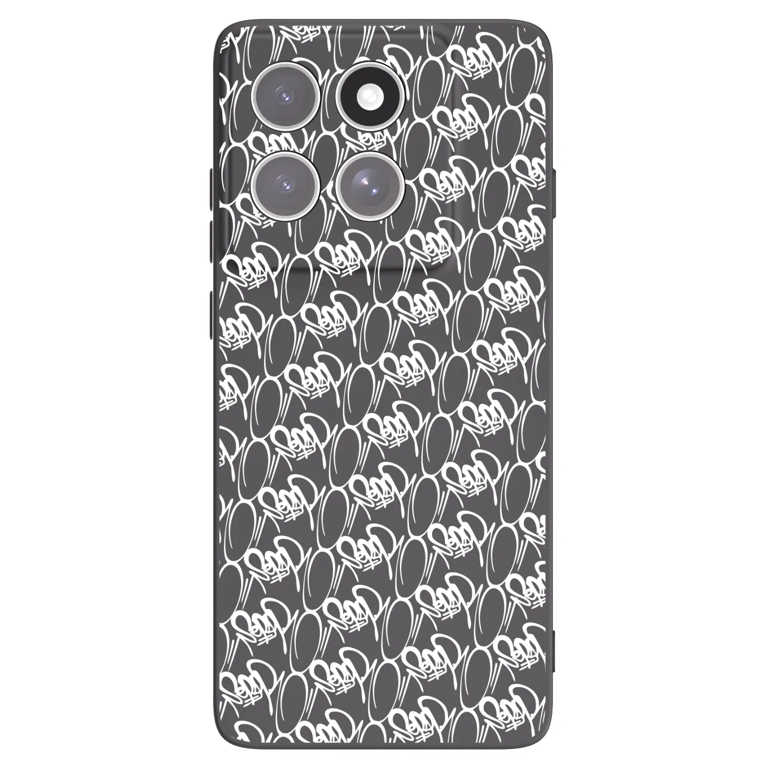 Silikónový čierny obal pre Motorola Edge 60 Fusion - Separ - White On Black 2