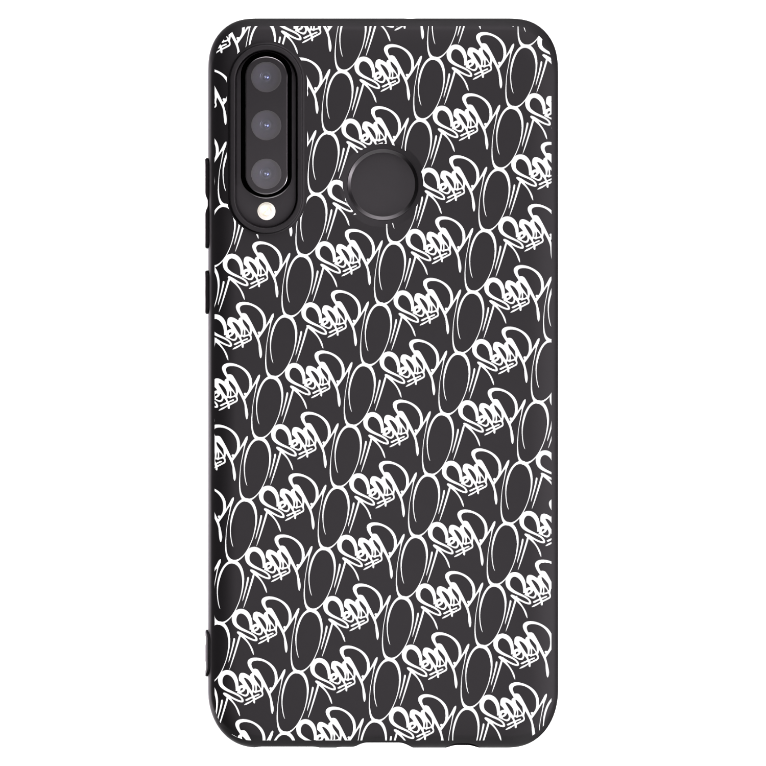Picasee silikónový čierny obal pre Huawei P30 Lite - Separ - White On Black 2