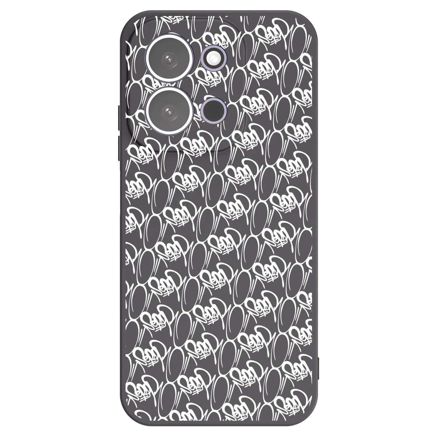 Picasee silikónový čierny obal pre Xiaomi Redmi 15C 5G - Separ - White On Black 2