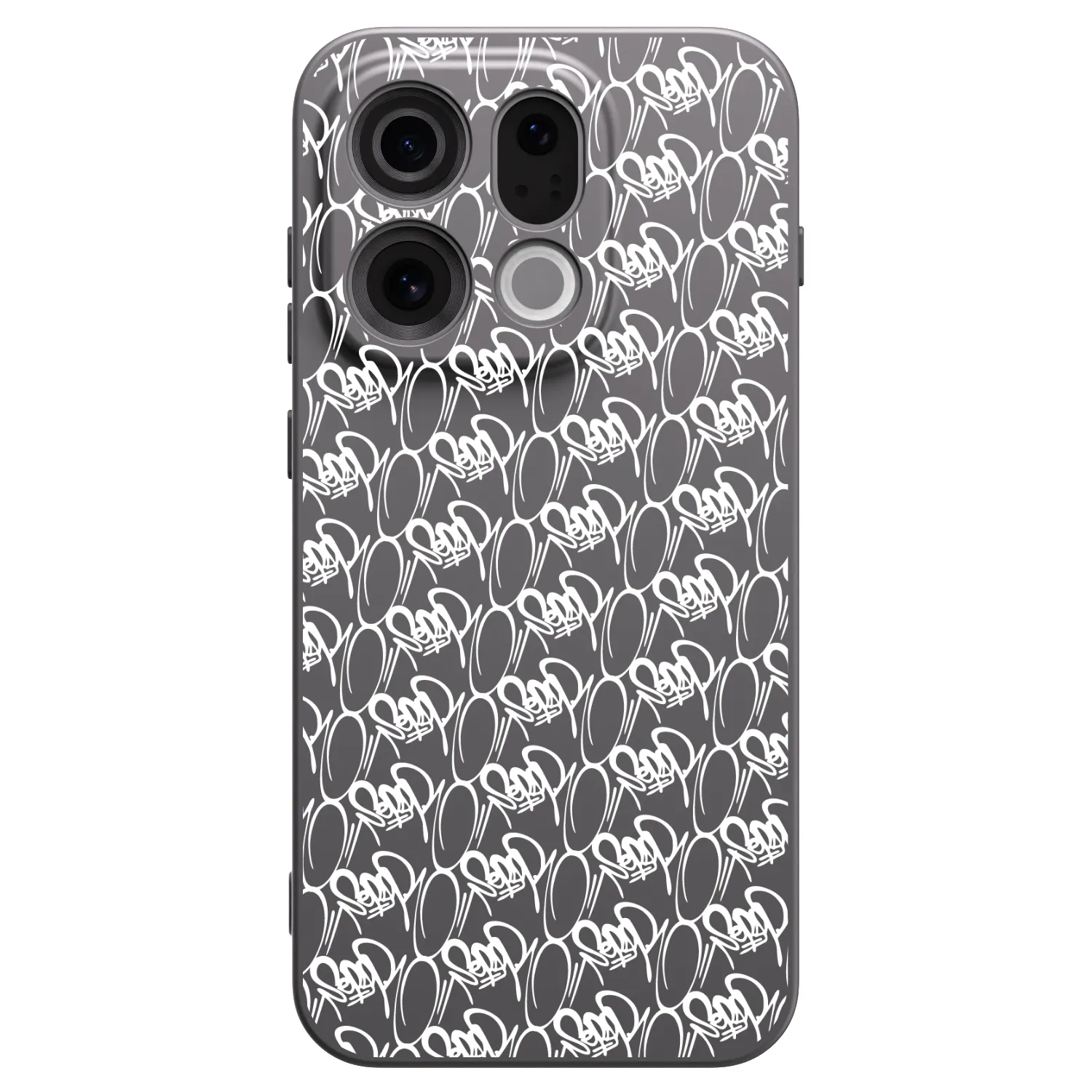 Picasee silikónový čierny obal pre OPPO Find X9 - Separ - White On Black 2