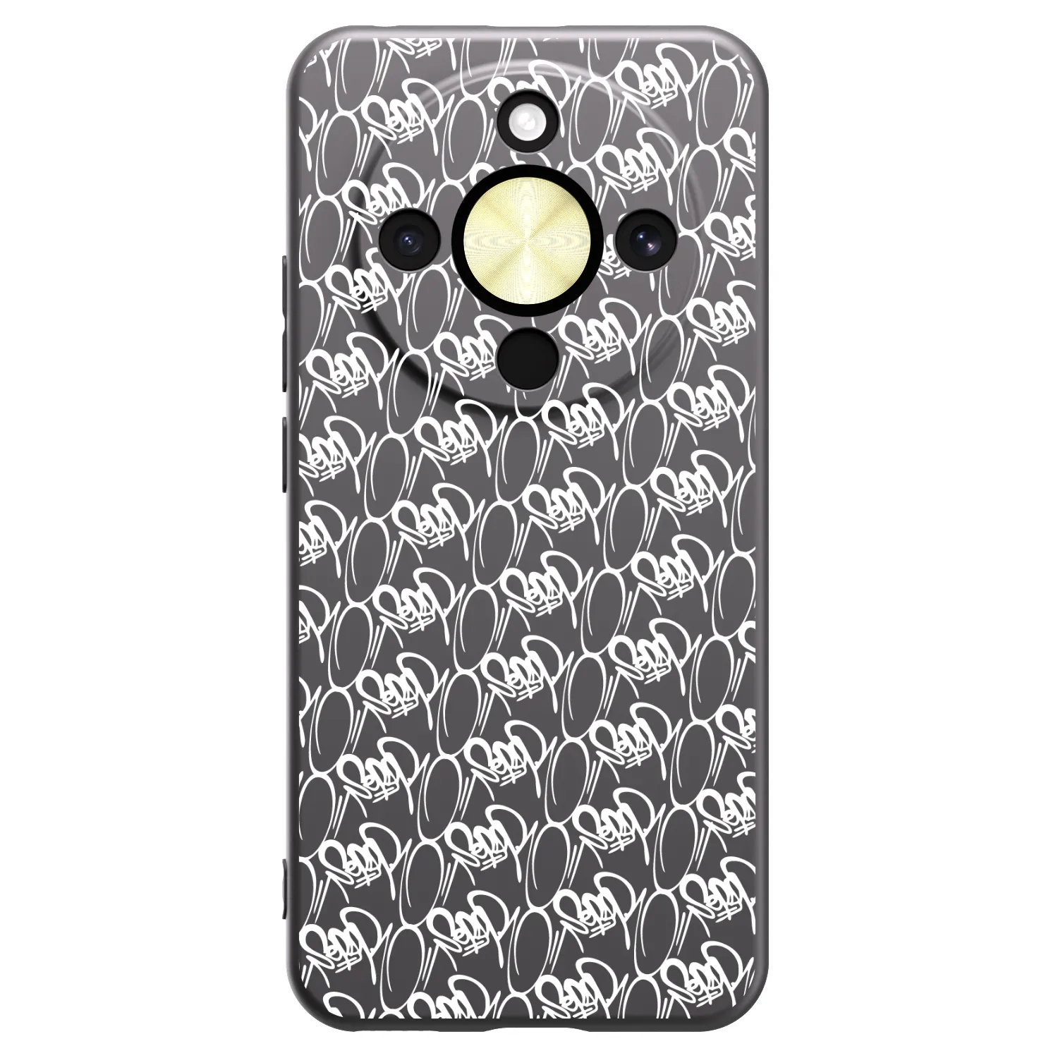 Picasee silikónový čierny obal pre Honor Magic8 Lite 5G - Separ - White On Black 2