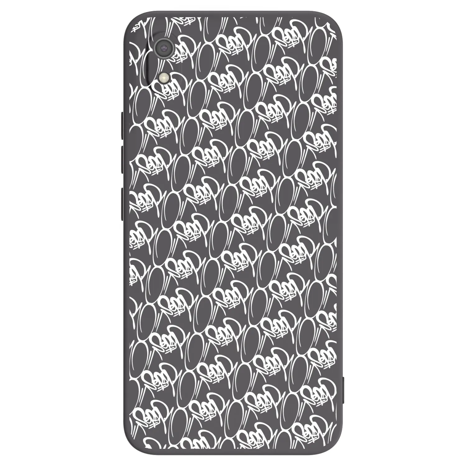 Picasee silikónový čierny obal pre Xiaomi Redmi 7A - Separ - White On Black 2
