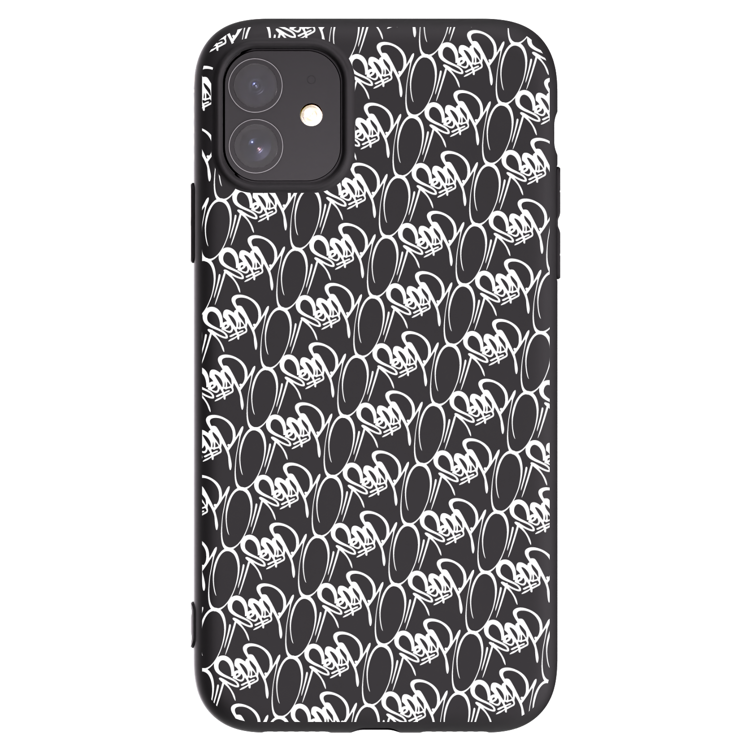 Picasee silikónový čierny obal pre Apple iPhone 11 - Separ - White On Black 2