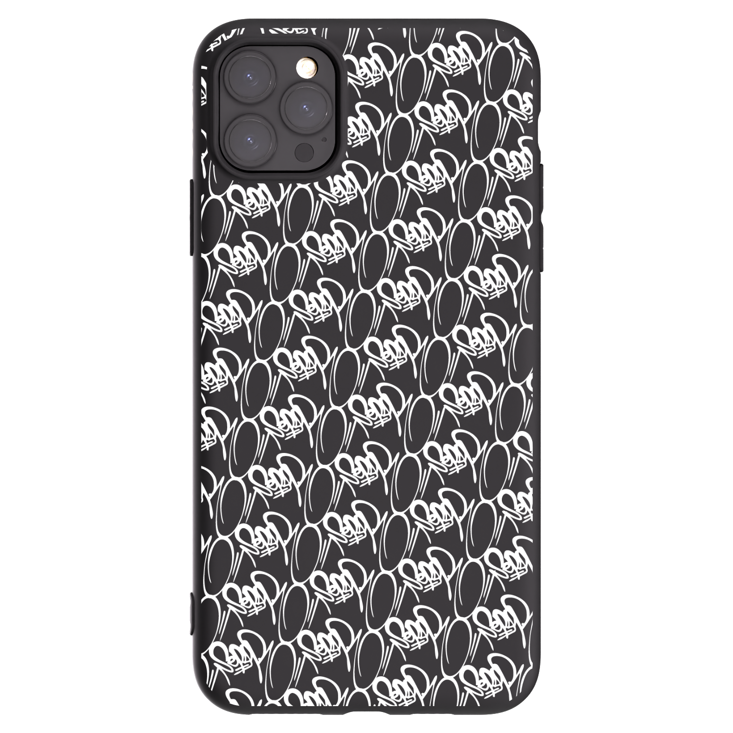 Picasee silikónový čierny obal pre Apple iPhone 11 Pro Max - Separ - White On Black 2