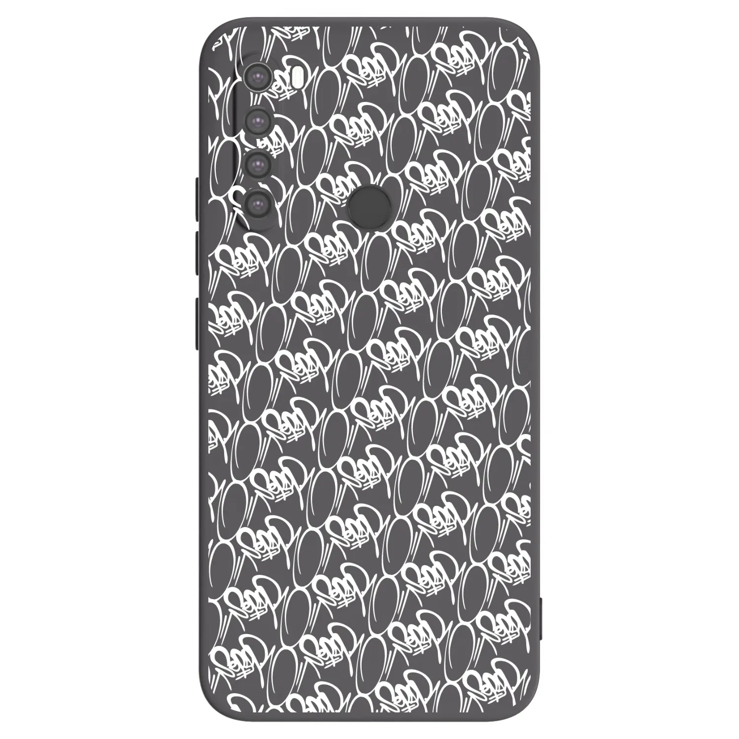 Picasee silikónový čierny obal pre Xiaomi Redmi Note 8 - Separ - White On Black 2