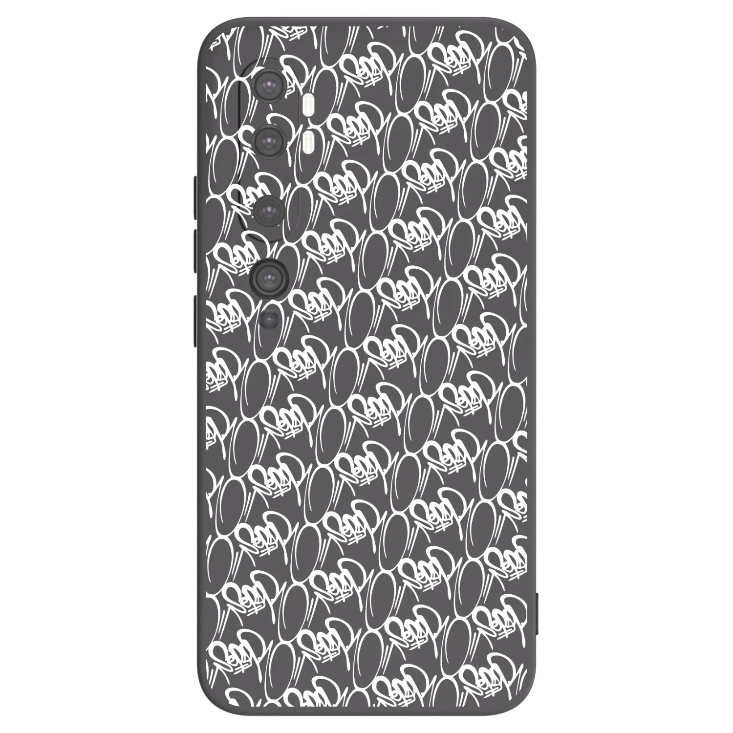 Picasee silikónový čierny obal pre Xiaomi Mi Note 10 (Pro) - Separ - White On Black 2