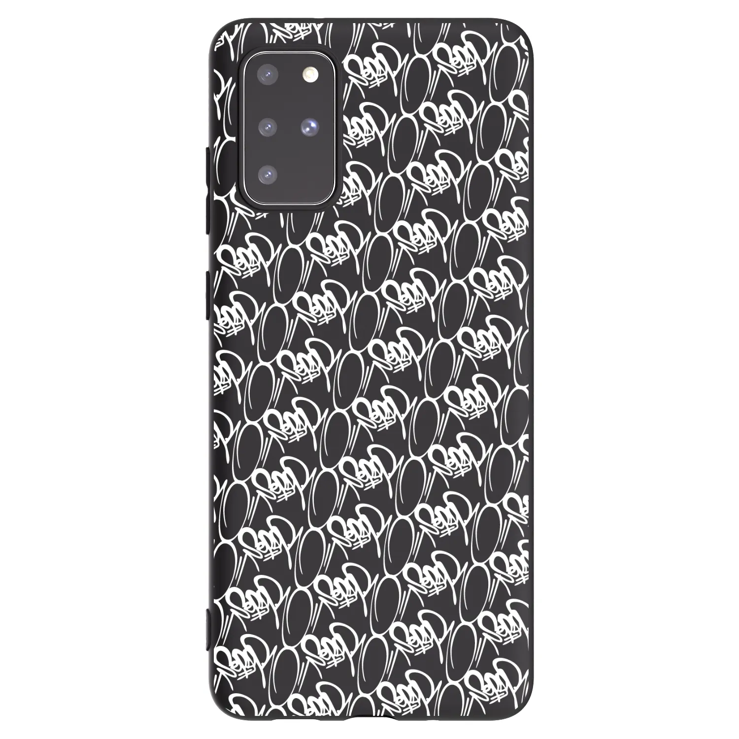 Picasee silikónový čierny obal pre Samsung Galaxy S20+ G985F - Separ - White On Black 2