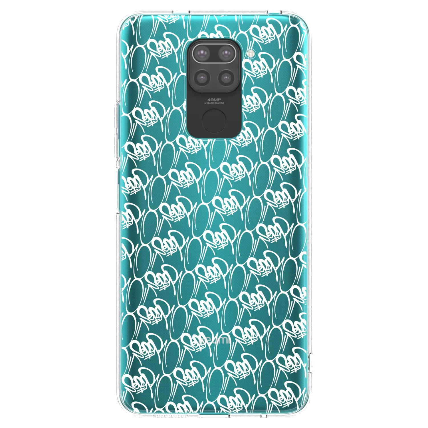Picasee silikónový čierny obal pre Xiaomi Redmi Note 9 - Separ - White On Black 2