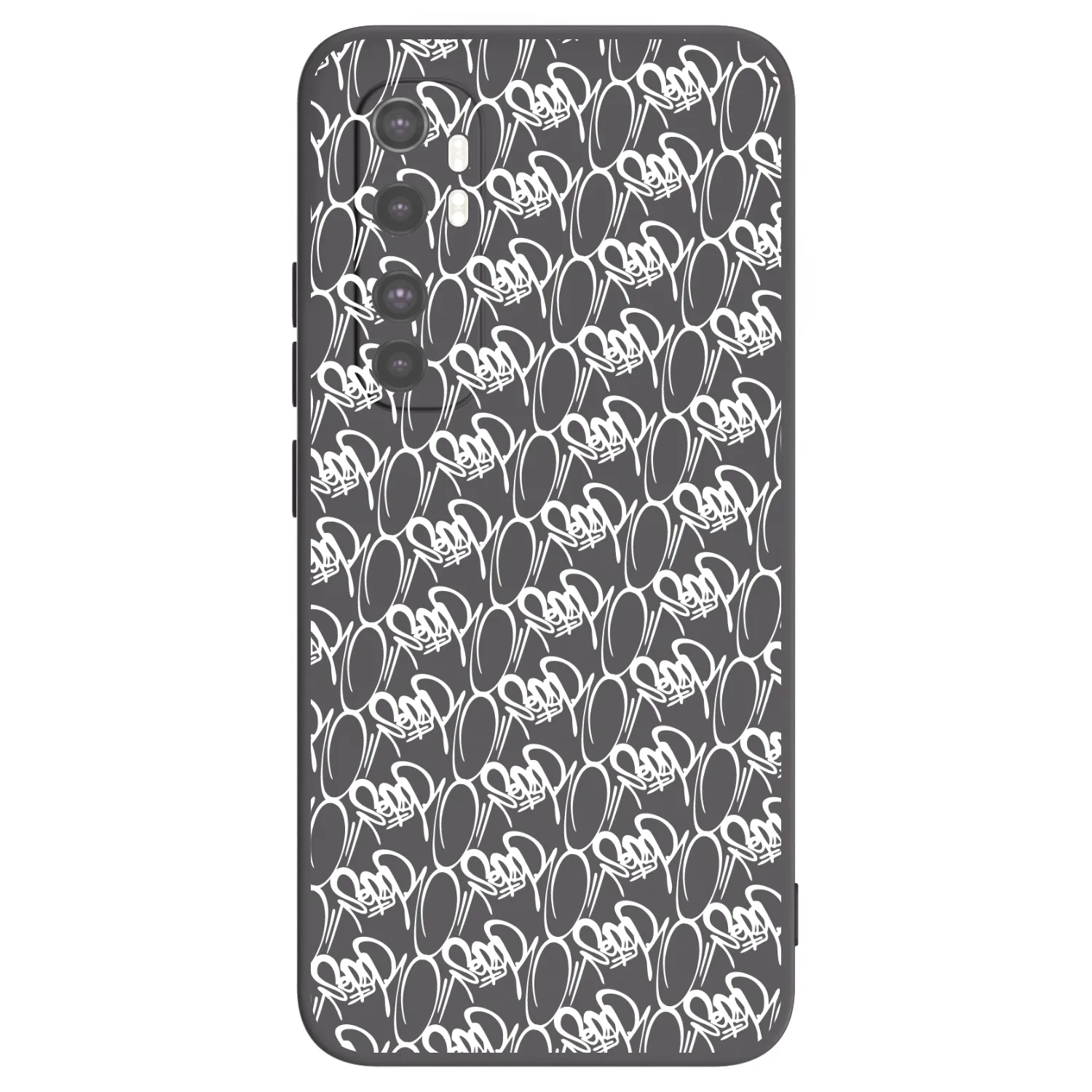 Picasee silikónový čierny obal pre Xiaomi Mi Note 10 Lite - Separ - White On Black 2