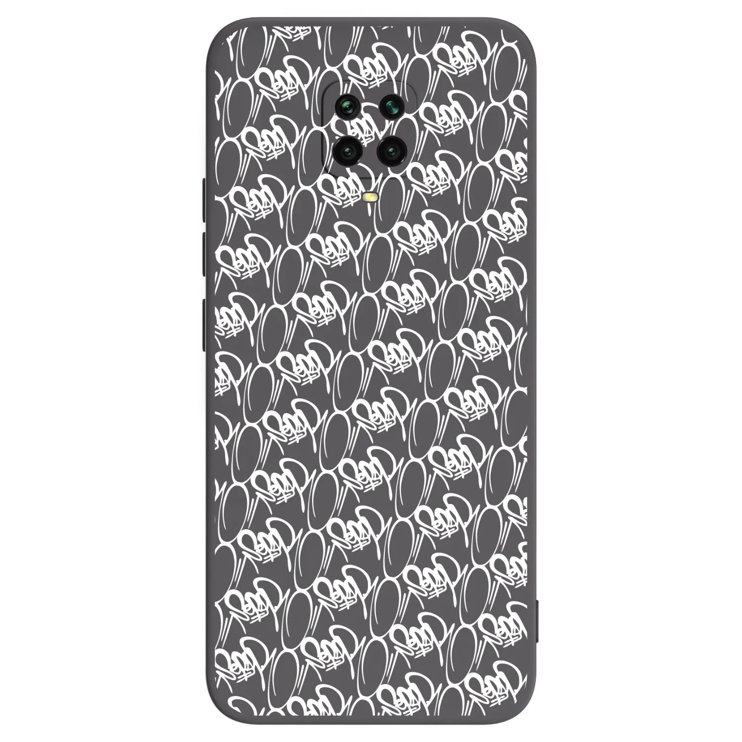 Picasee silikónový čierny obal pre Xiaomi Redmi Note 9S - Separ - White On Black 2