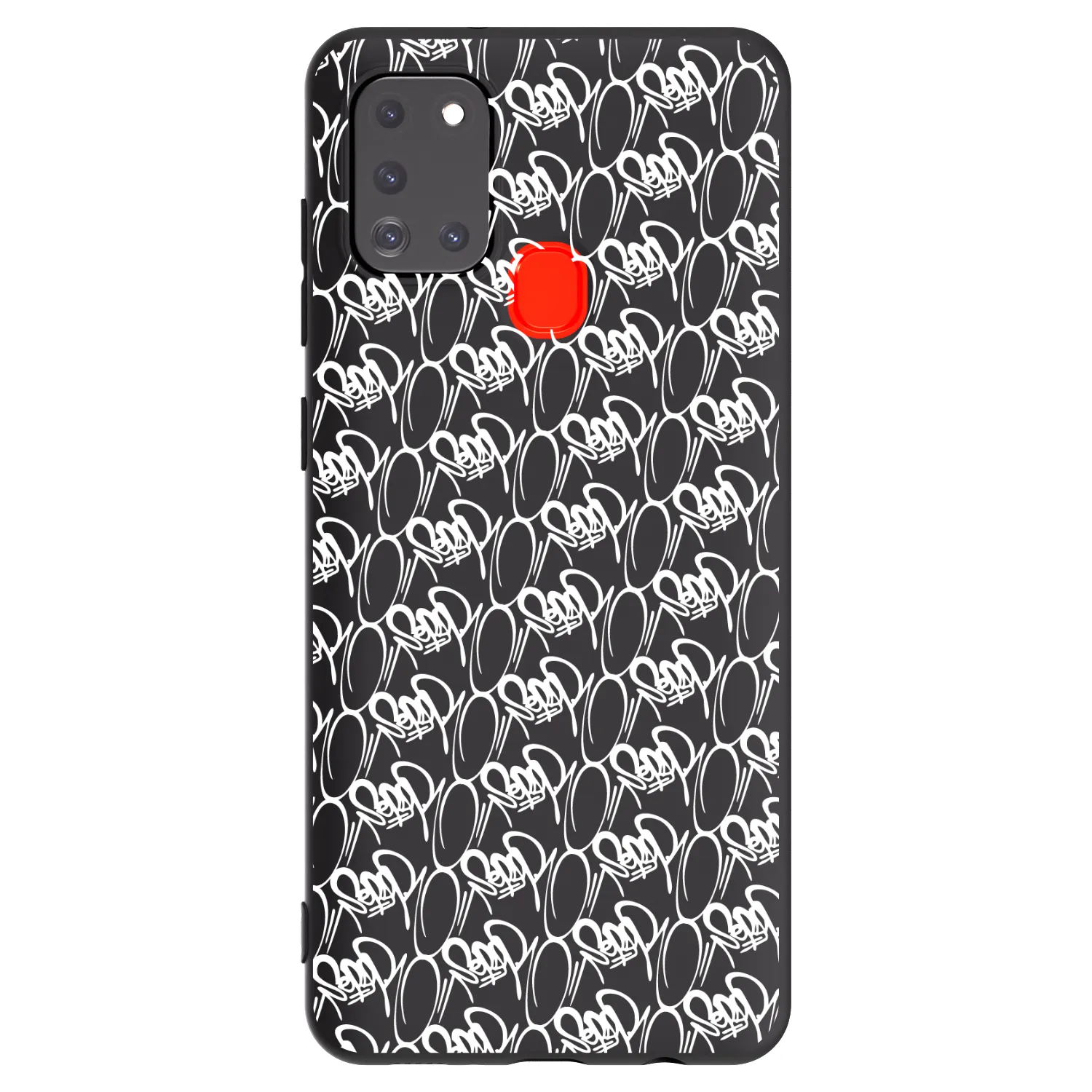 Picasee silikónový čierny obal pre Samsung Galaxy A21s - Separ - White On Black 2