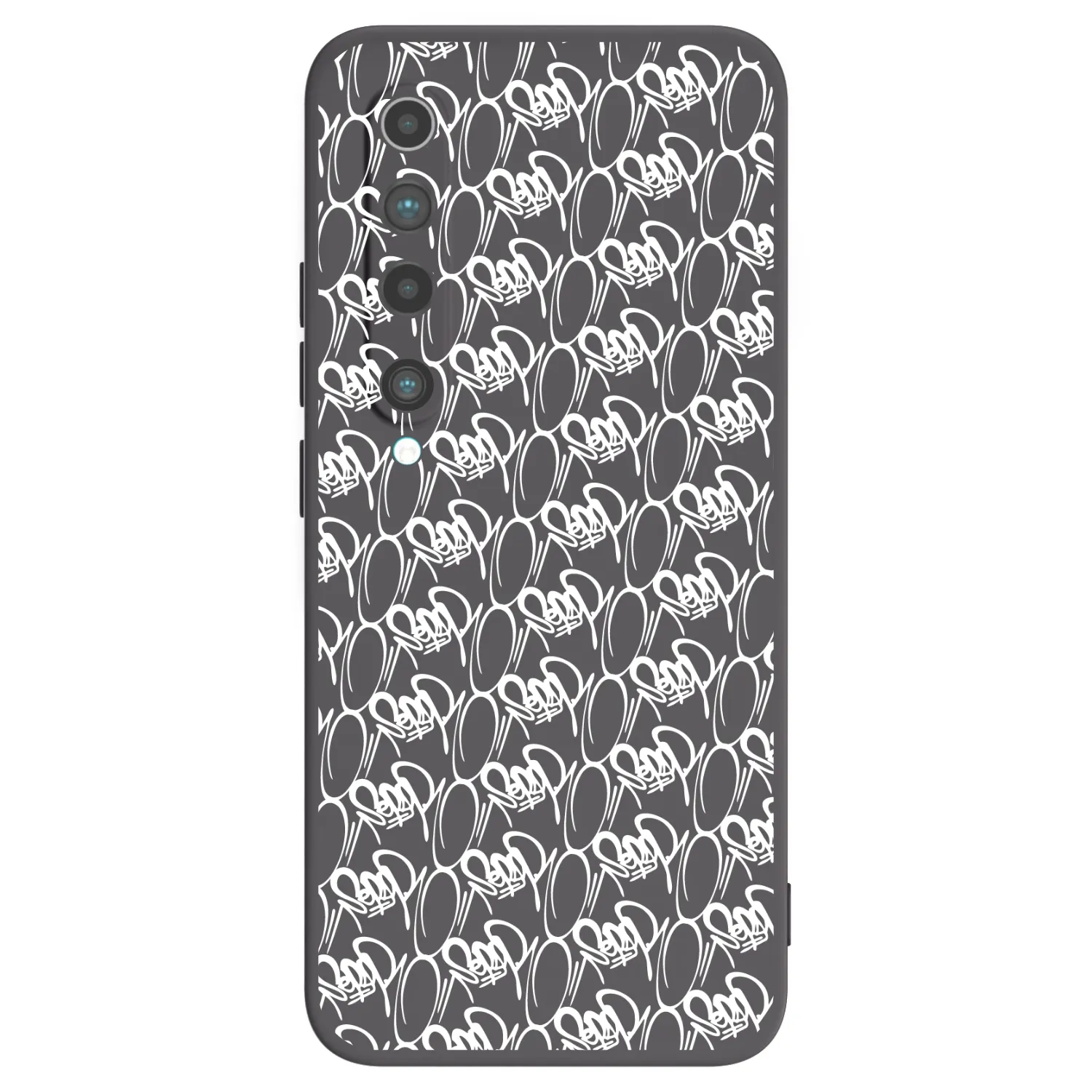 Picasee silikónový čierny obal pre Xiaomi Mi 10 - Separ - White On Black 2