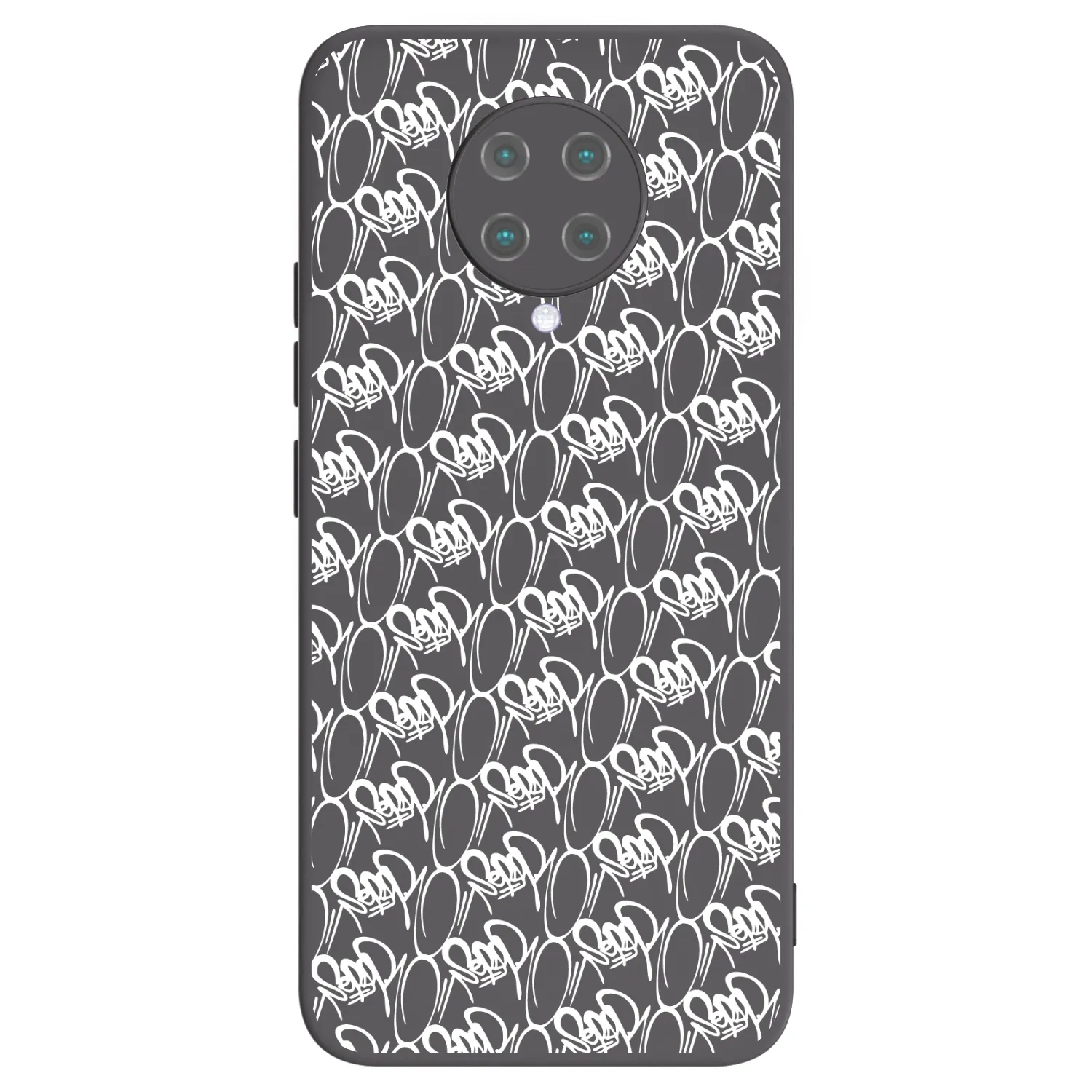 Picasee silikónový čierny obal pre Xiaomi Poco F2 Pro - Separ - White On Black 2