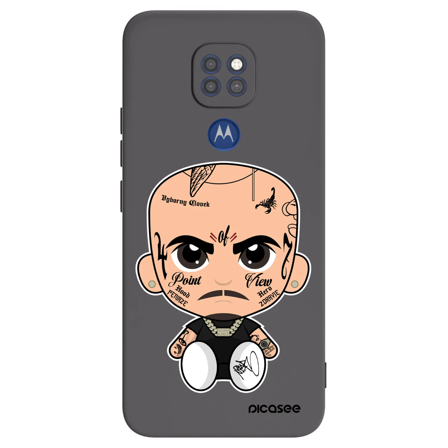 Picasee silikónový čierny obal pre Motorola Moto G9 Play - Separ