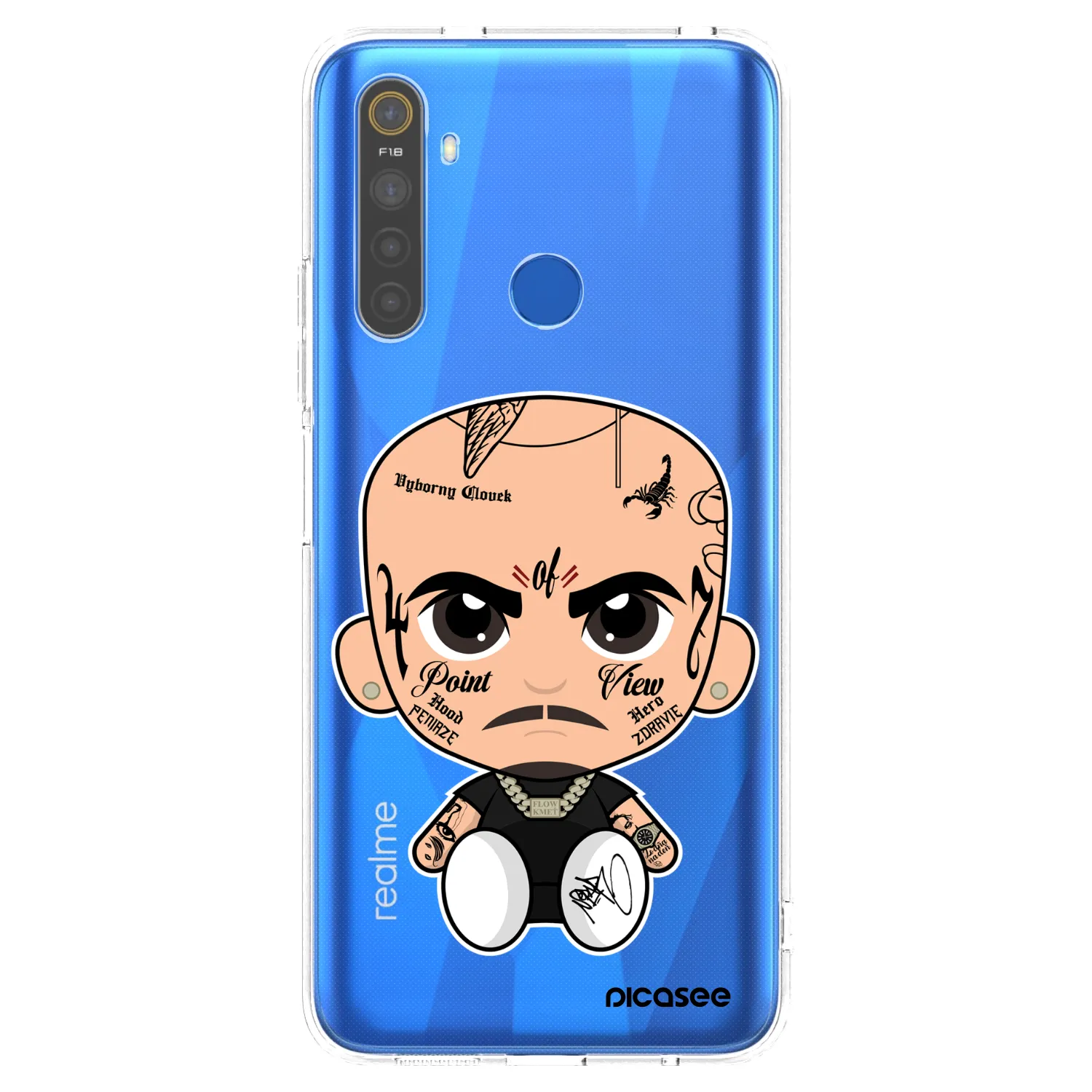Picasee silikónový prehľadný obal pre Realme 5 - Separ