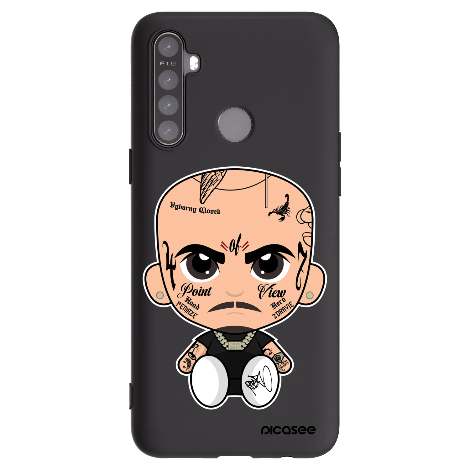 Picasee silikónový čierny obal pre Realme 5 - Separ