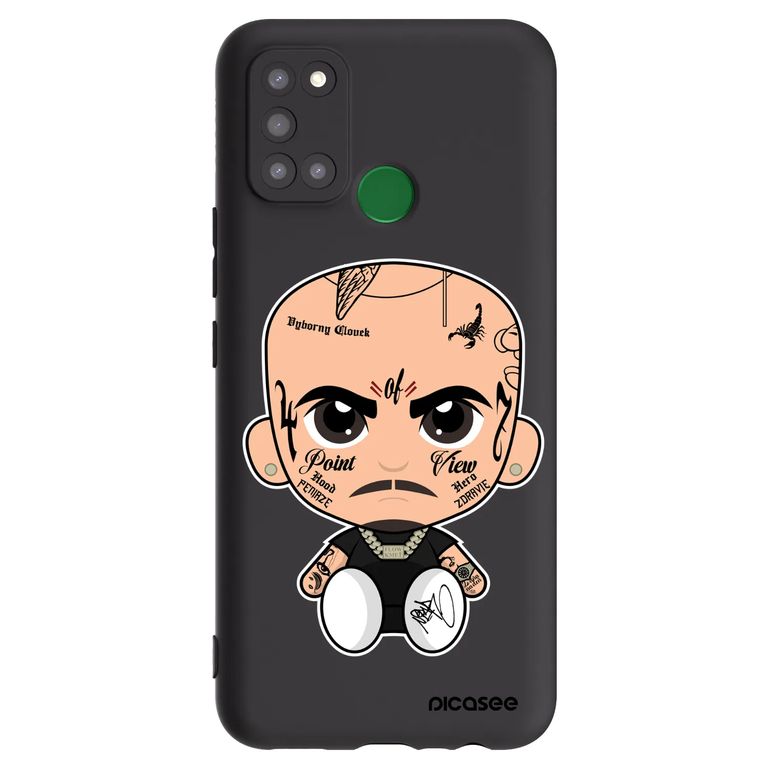 Picasee silikónový čierny obal pre Realme 7i - Separ