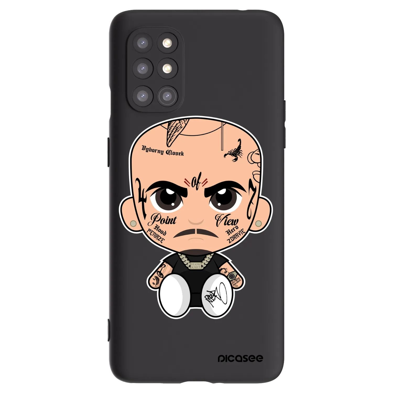 Picasee silikónový čierny obal pre OnePlus 8T - Separ