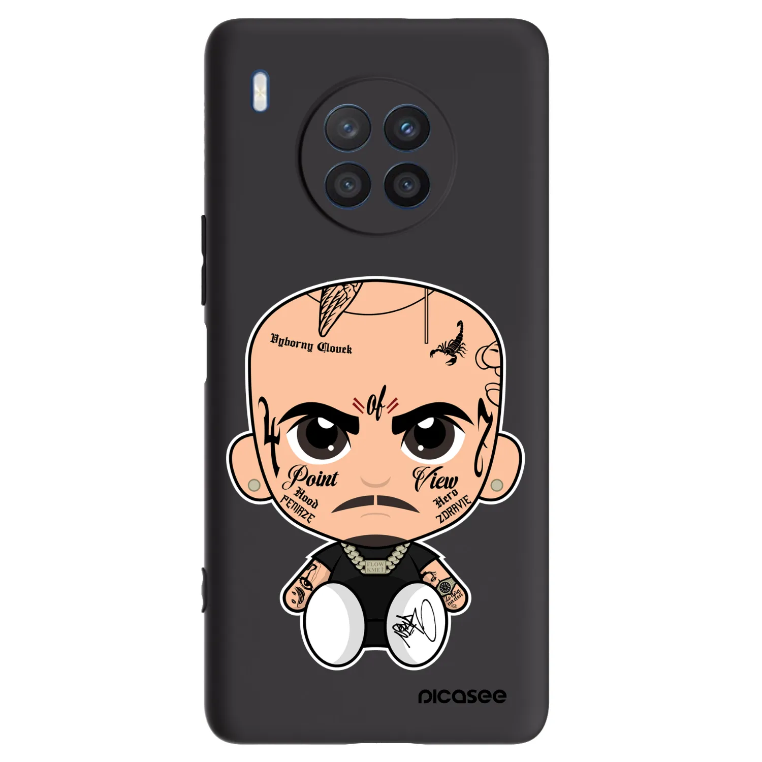 Picasee silikónový čierny obal pre Honor 50 Lite - Separ