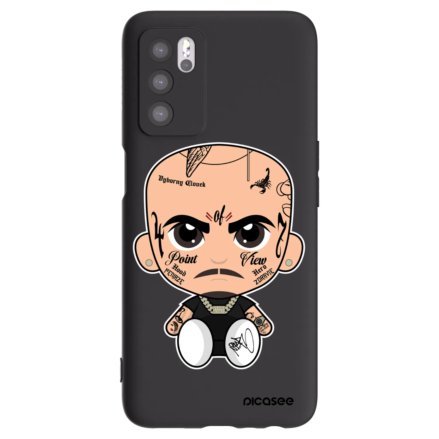Picasee silikónový čierny obal pre OPPO A16 - Separ