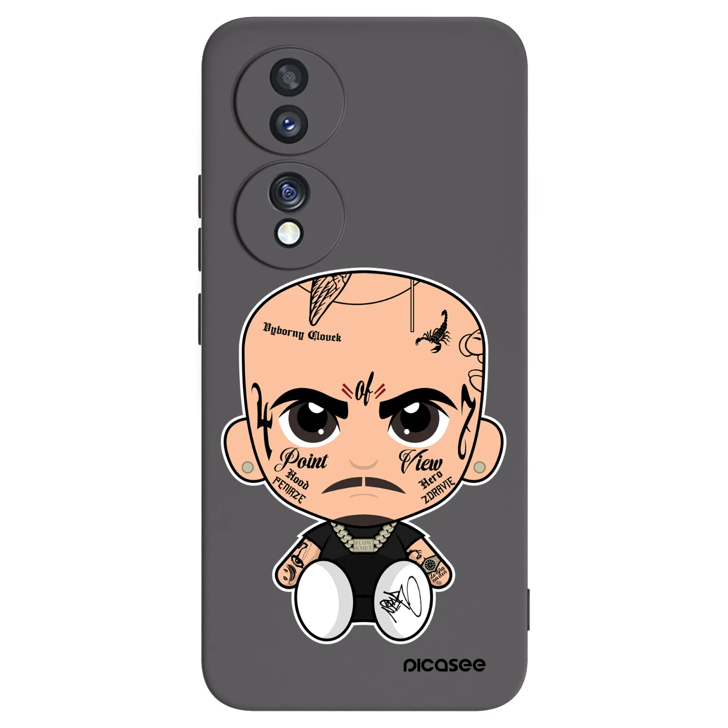 Picasee silikónový čierny obal pre Honor 70 - Separ