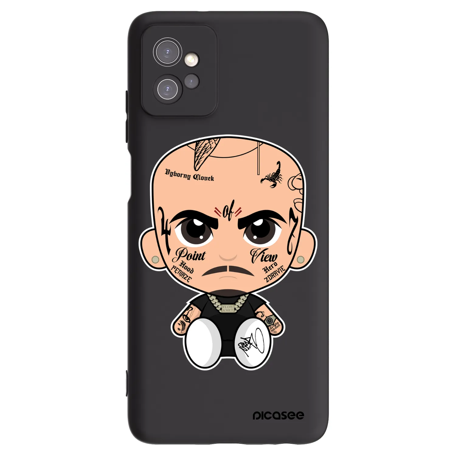 Picasee silikónový čierny obal pre Motorola Moto G32 - Separ