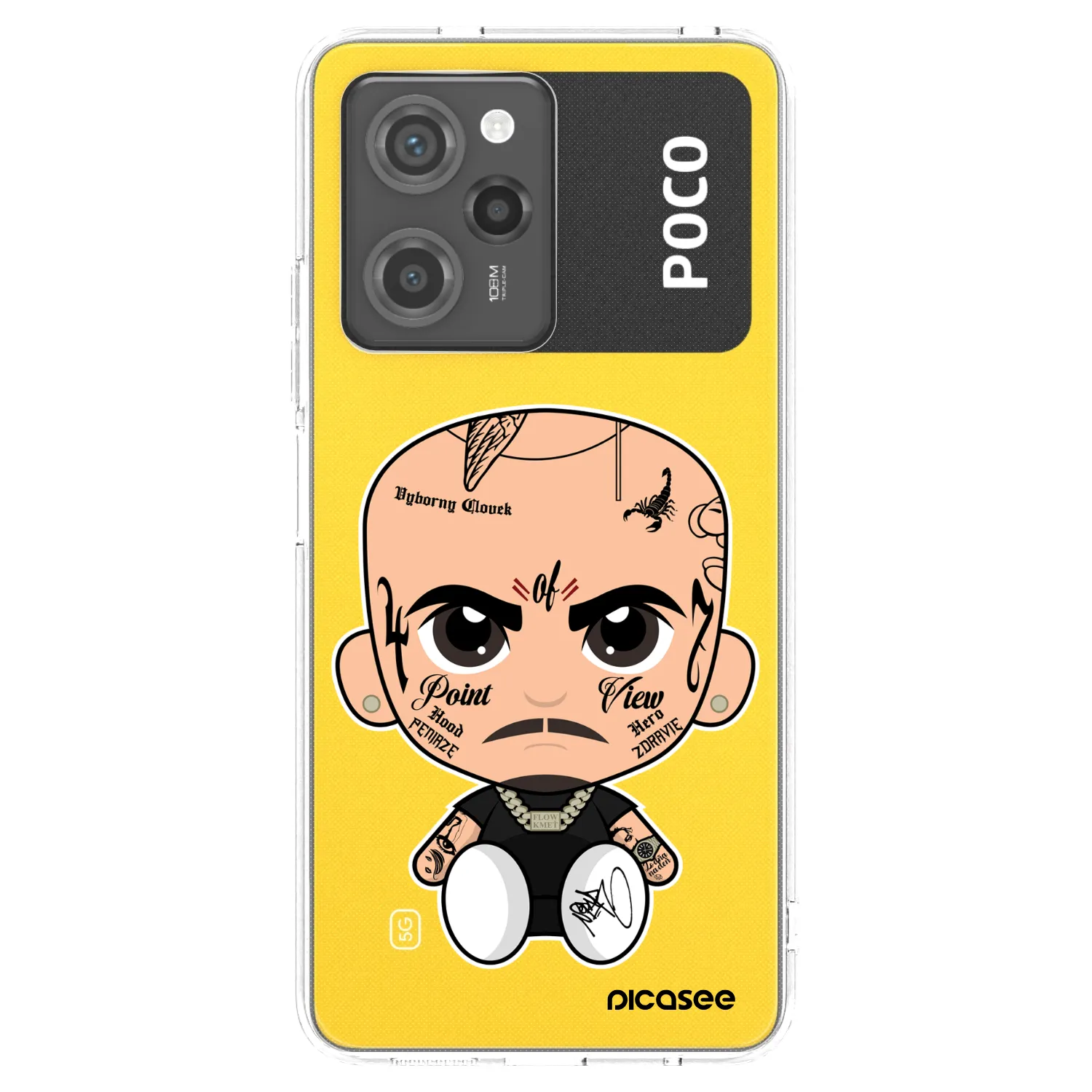 Picasee silikónový čierny obal pre Xiaomi Poco X5 Pro - Separ
