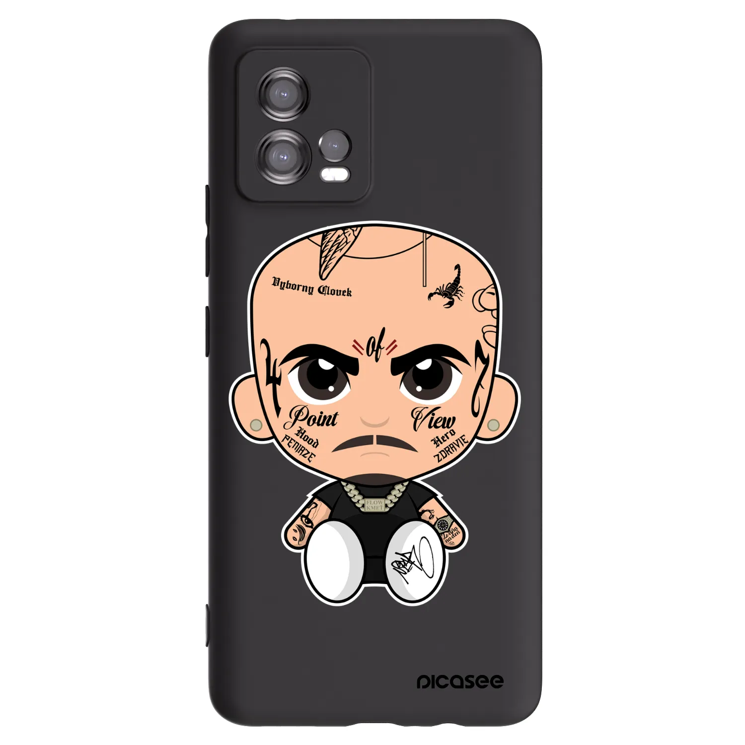 Picasee silikónový čierny obal pre Motorola Moto G72 - Separ