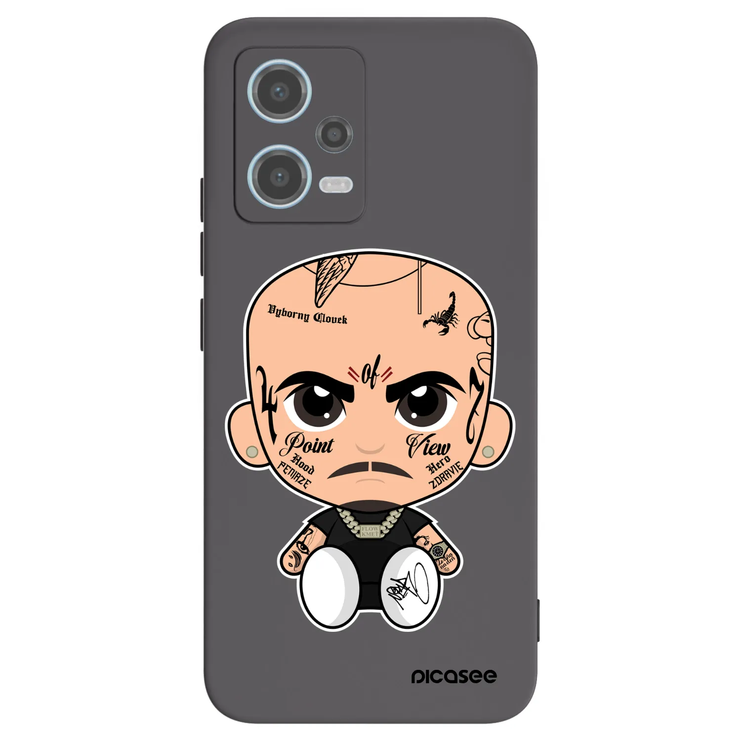 Picasee silikónový čierny obal pre Xiaomi Redmi Note 12 5G - Separ