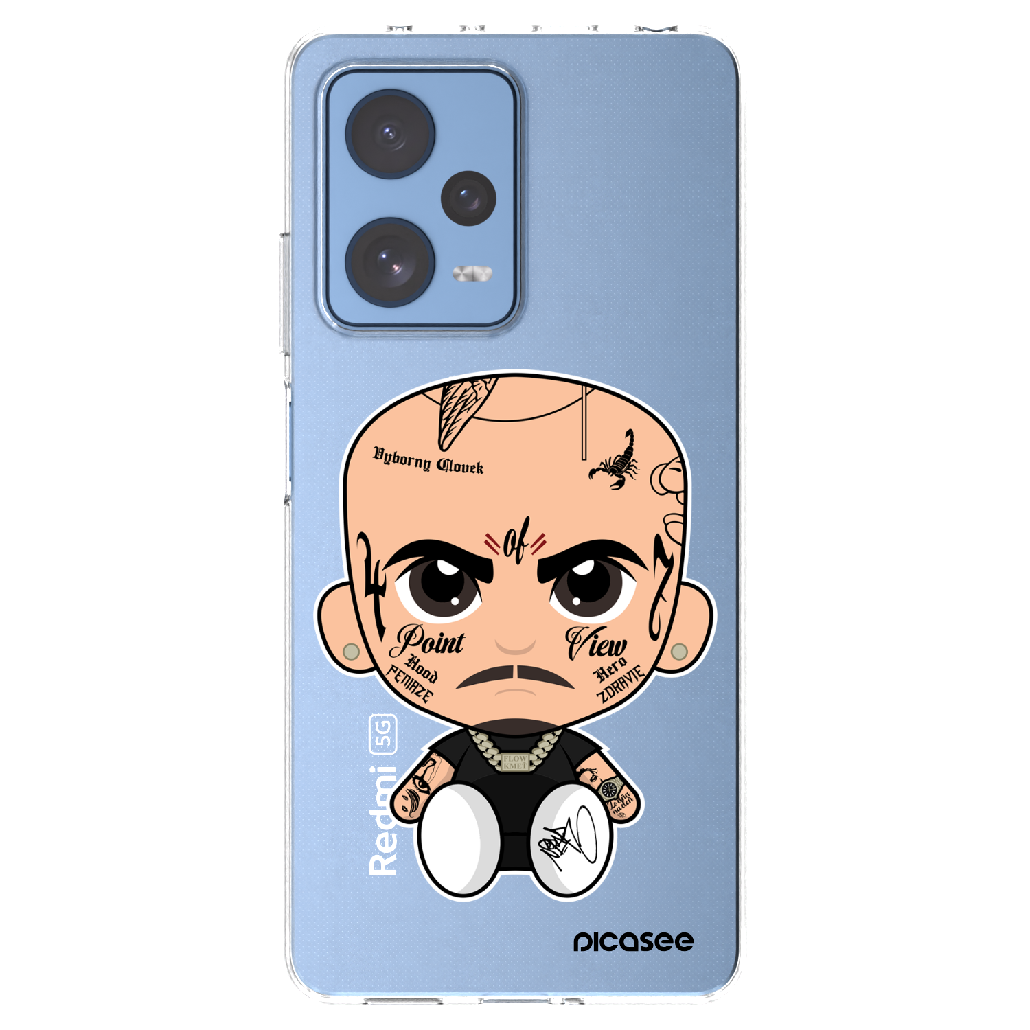 Picasee silikónový prehľadný obal pre Xiaomi Redmi Note 12 Pro 5G - Separ