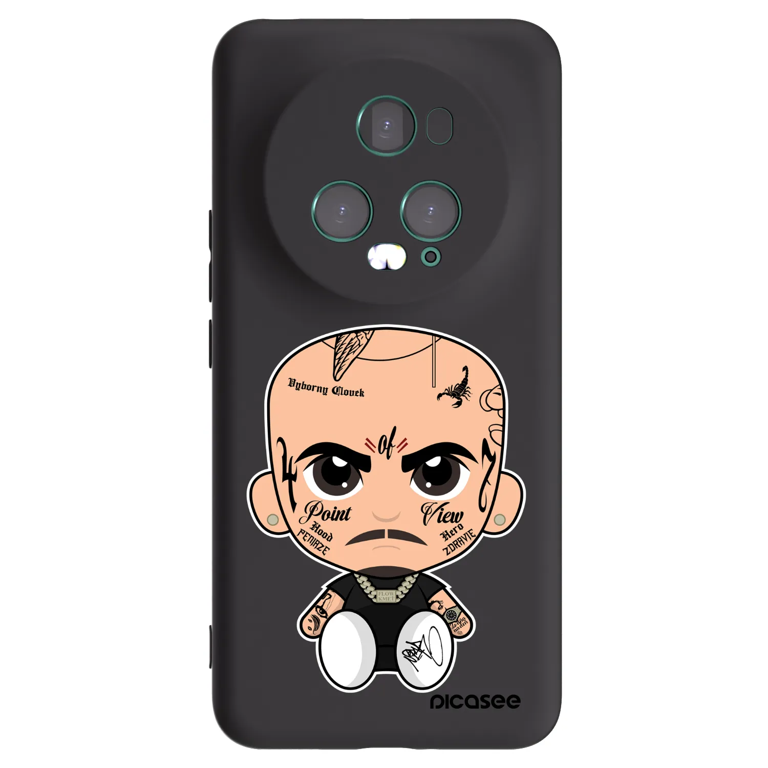 Picasee silikónový čierny obal pre Honor Magic5 Pro - Separ