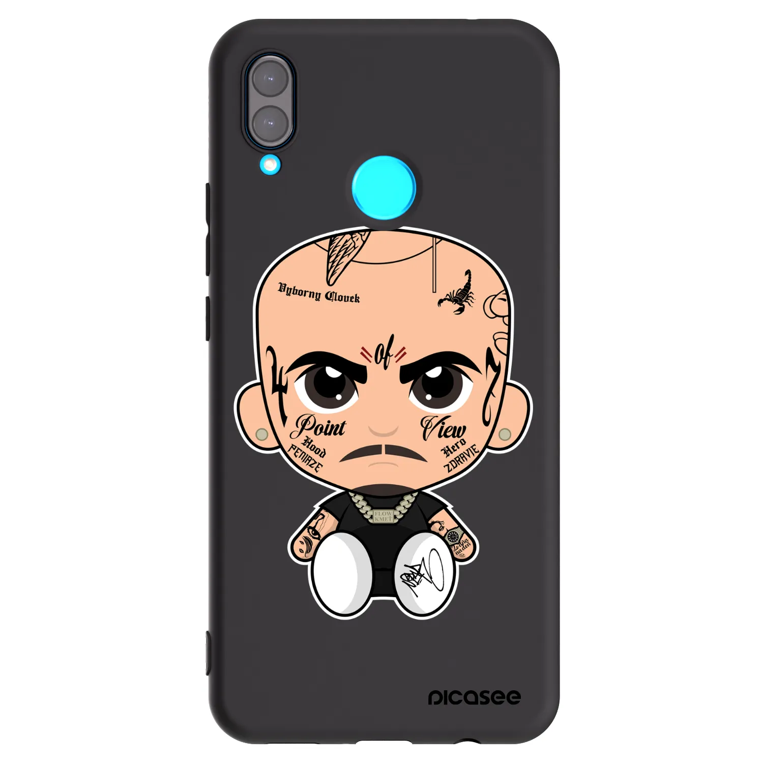Picasee silikónový čierny obal pre Huawei Nova 3 - Separ