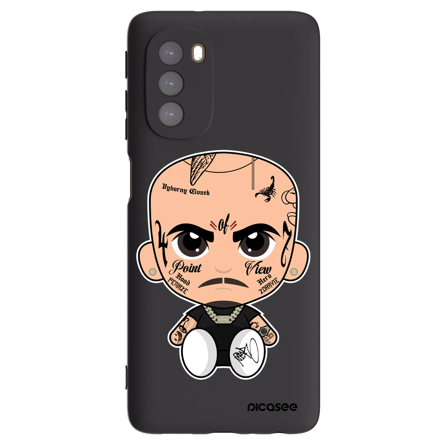 Picasee silikónový čierny obal pre Motorola Moto G51 - Separ