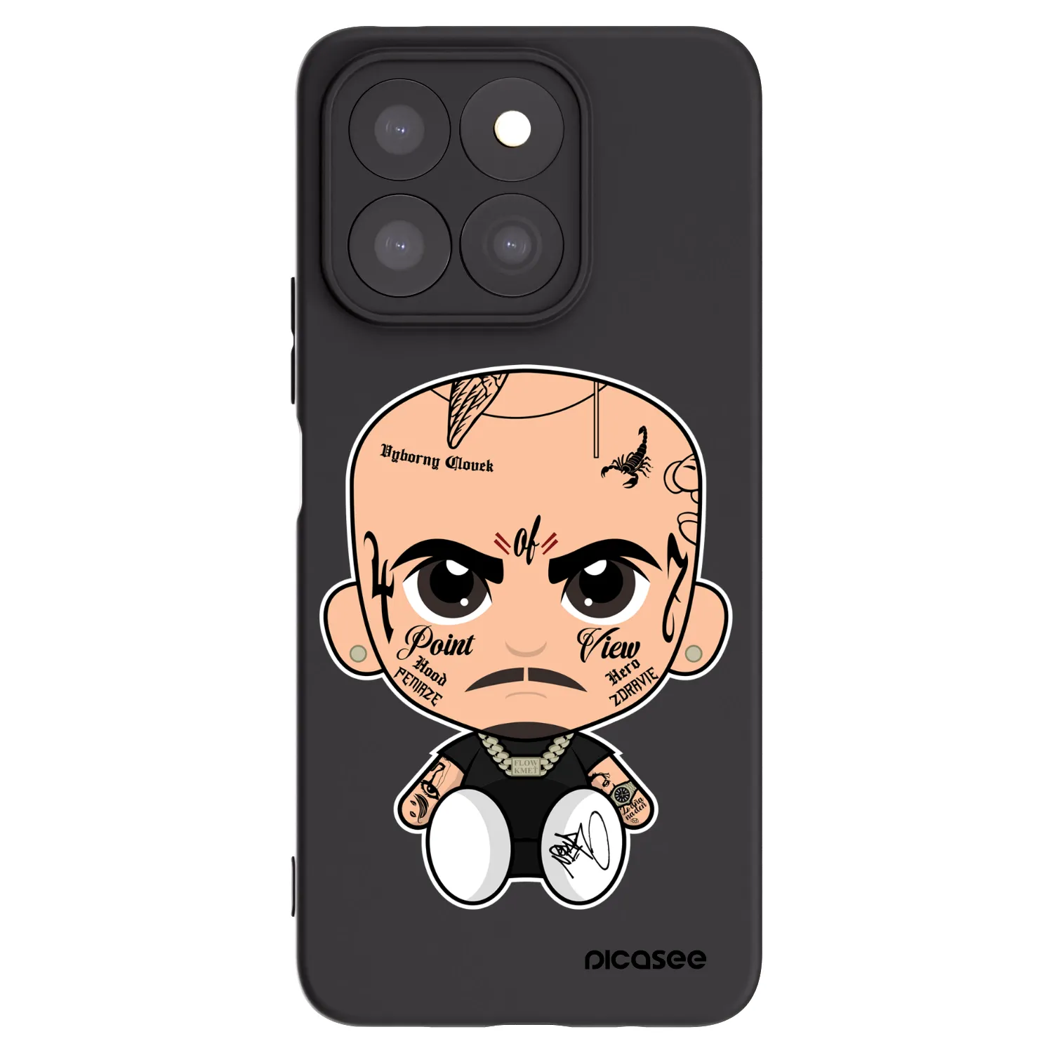 Picasee silikónový čierny obal pre Honor X8b - Separ